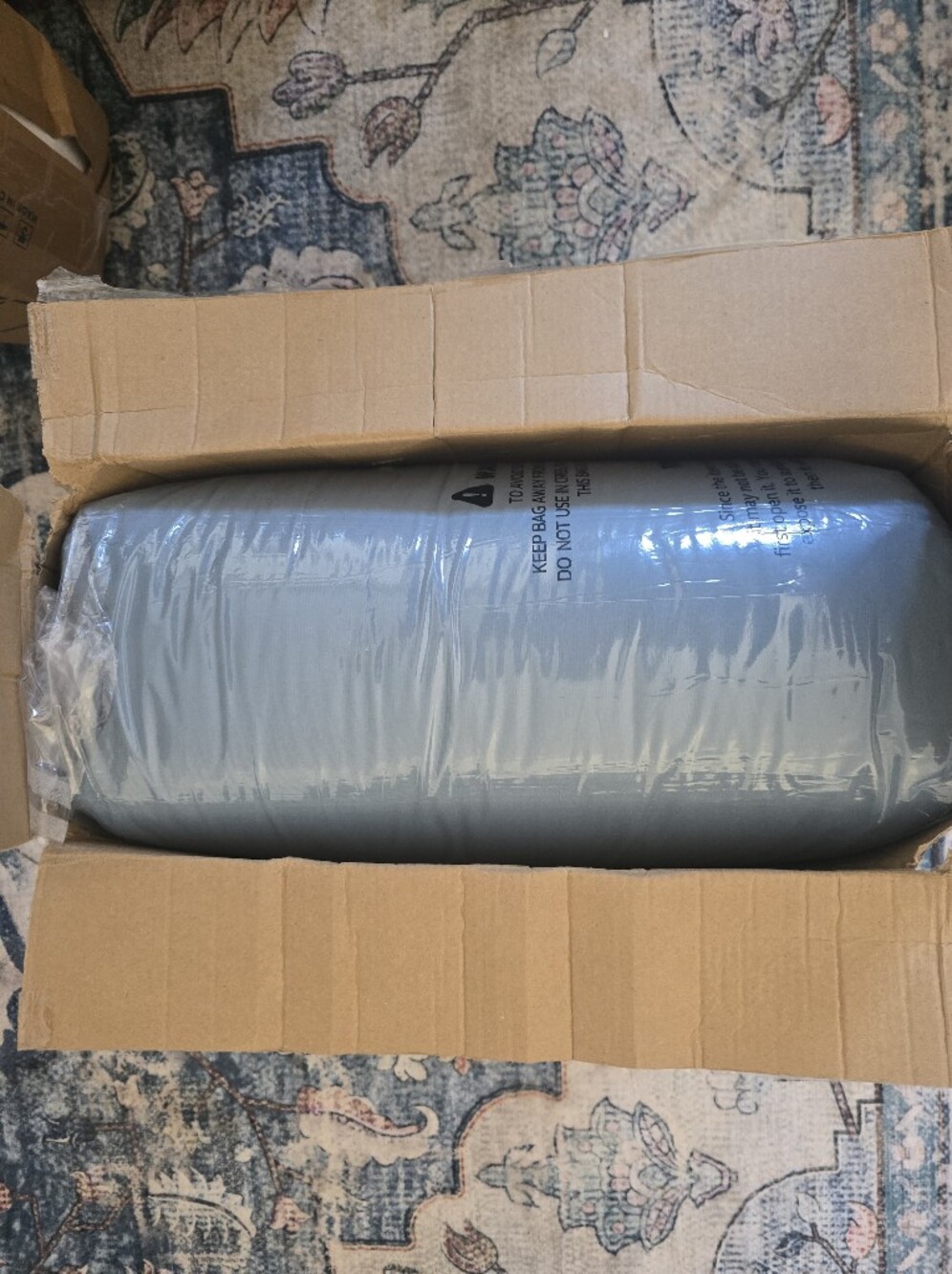 California King Comforter Set Mineral Blue, 7 Pieces Bed in a Bag All Season - Picture 8 of 10